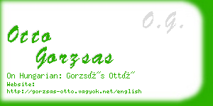 otto gorzsas business card
